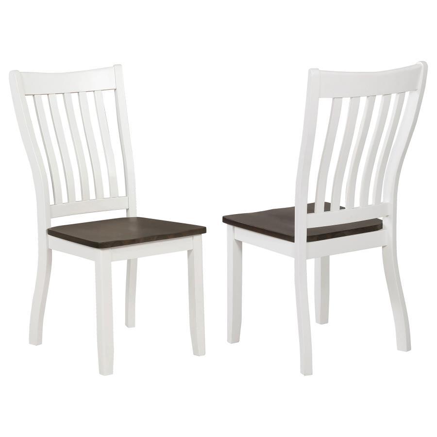 Coaster Fine Furniture Kingman - Wood Dining Side Chair (Set of 2) - Distressed White | Meri Furniture