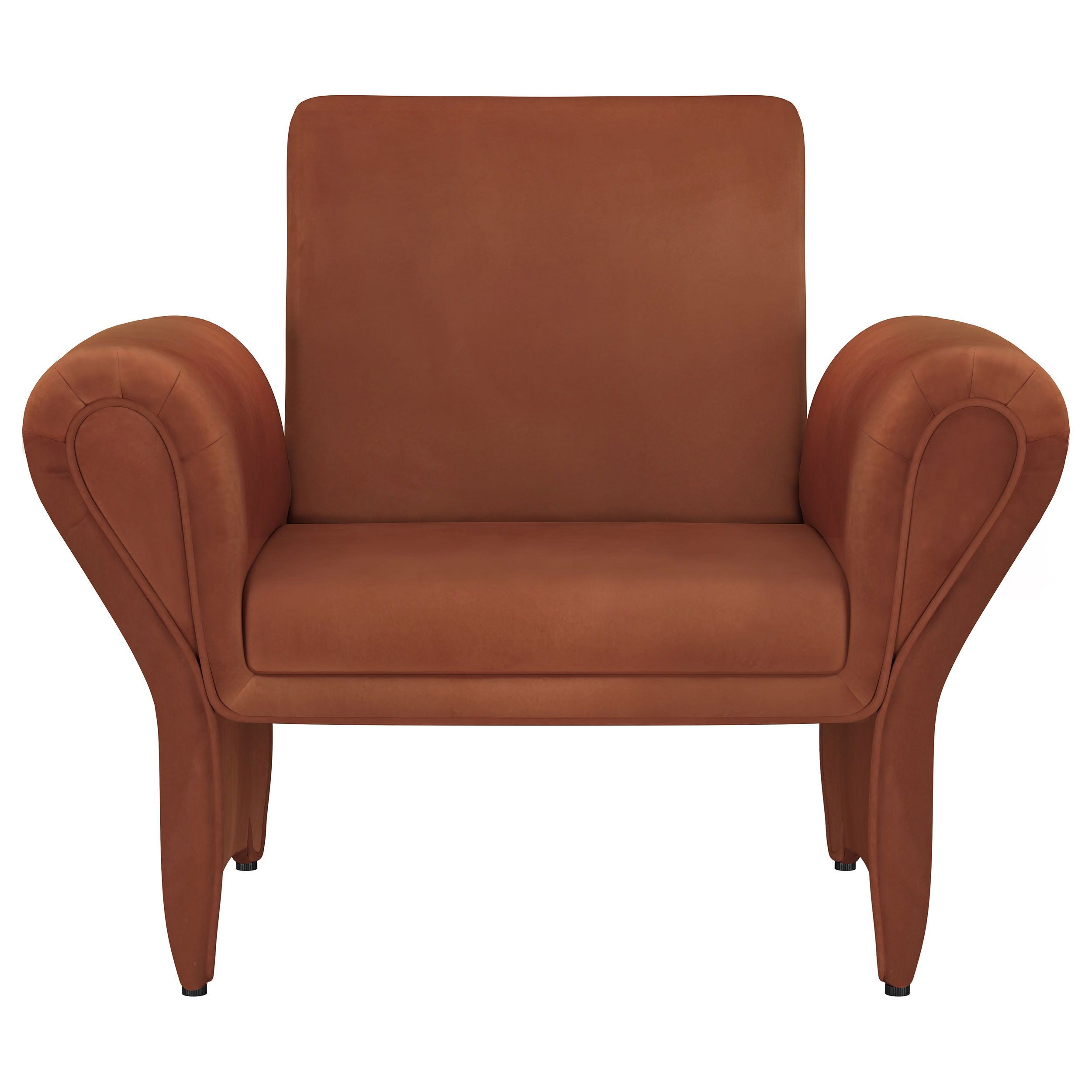 Coaster Fine Furniture Liana - Upholstered Roll Arm Accent Armchair - Rust | Meri Furniture