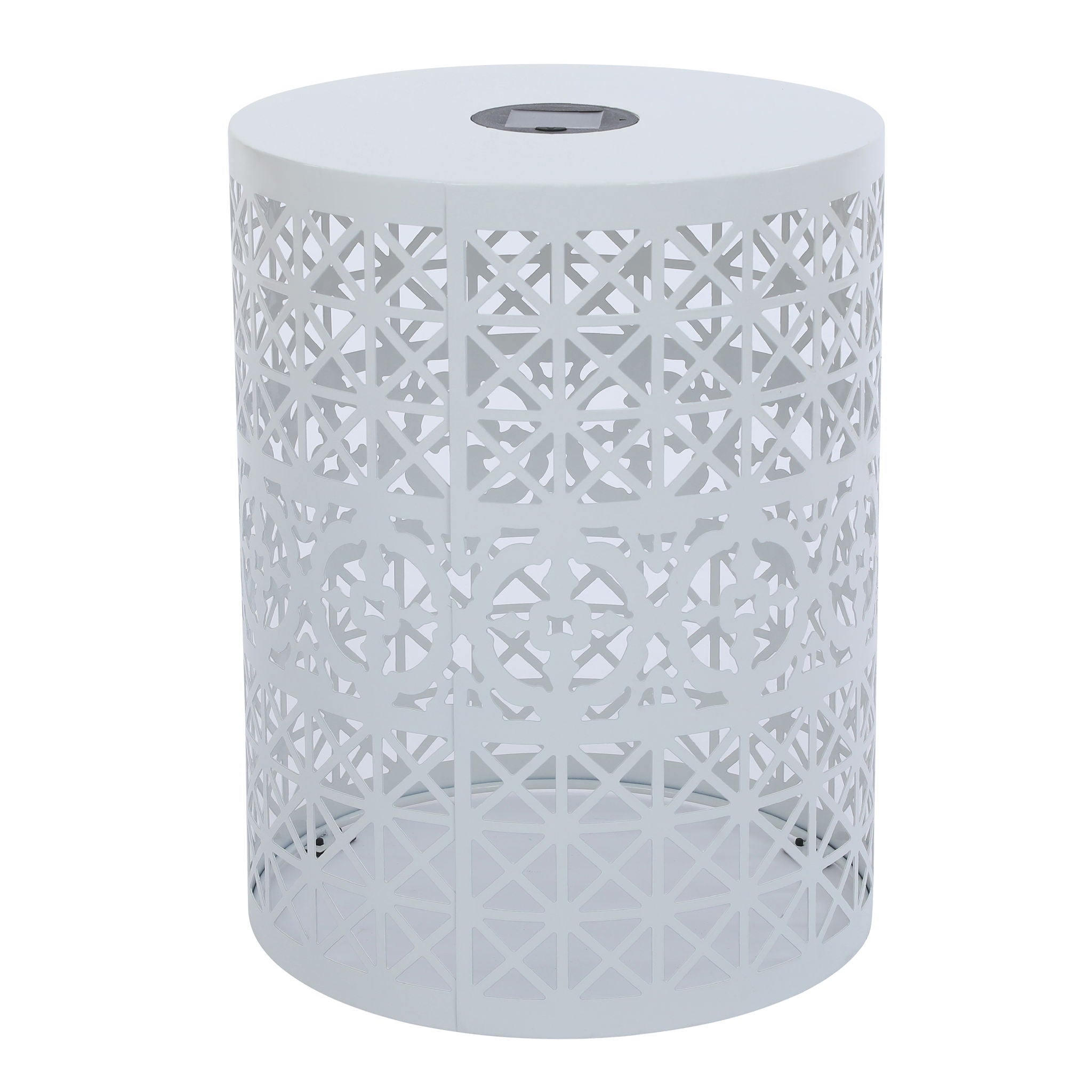 Modern Iron Solar Side Table With Built - In Light