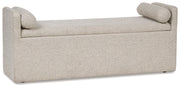 Galliden - Large Upholstered Dining Room Bench - Beige
