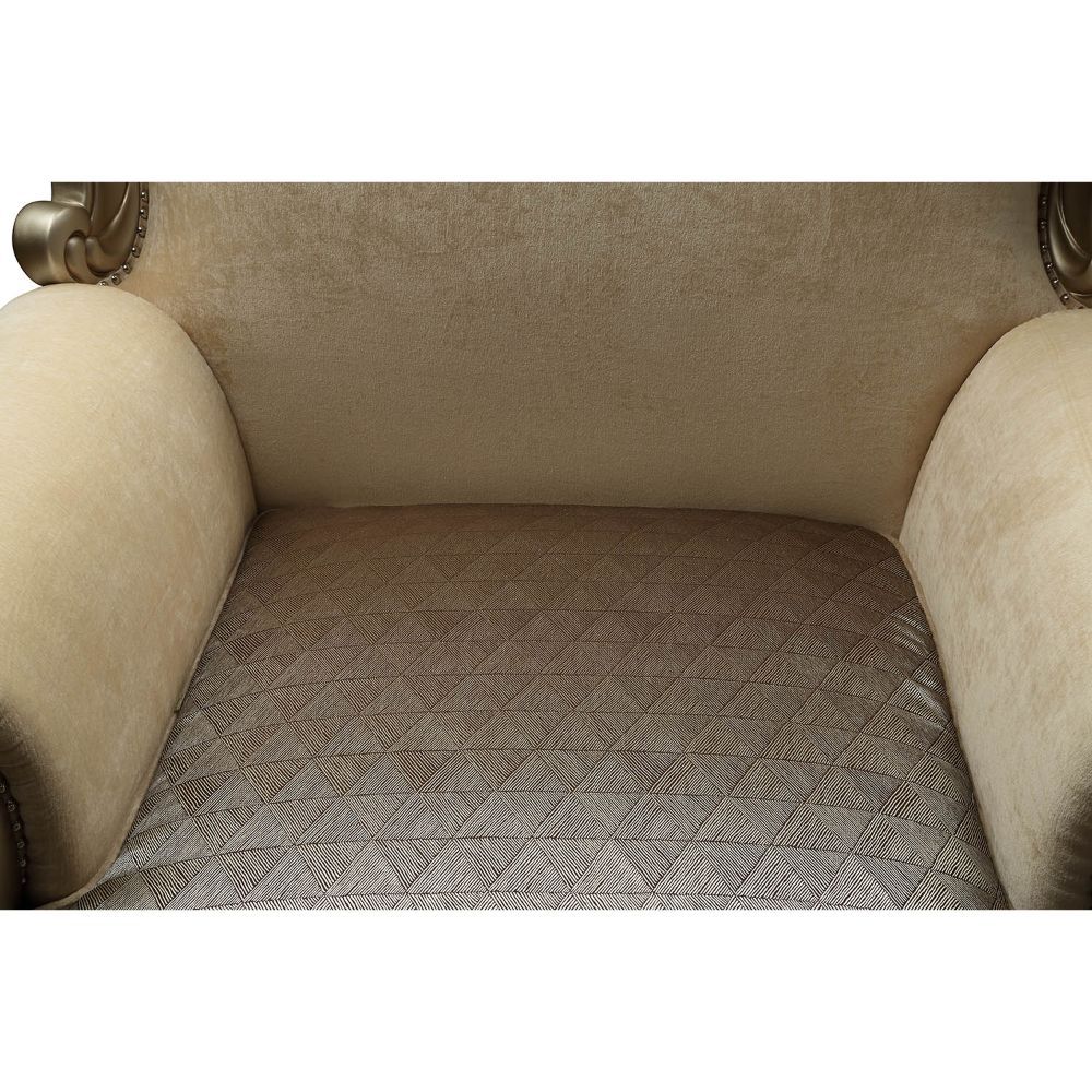 Ranita - Chair With 2 Pillows - Fabric & Champagne