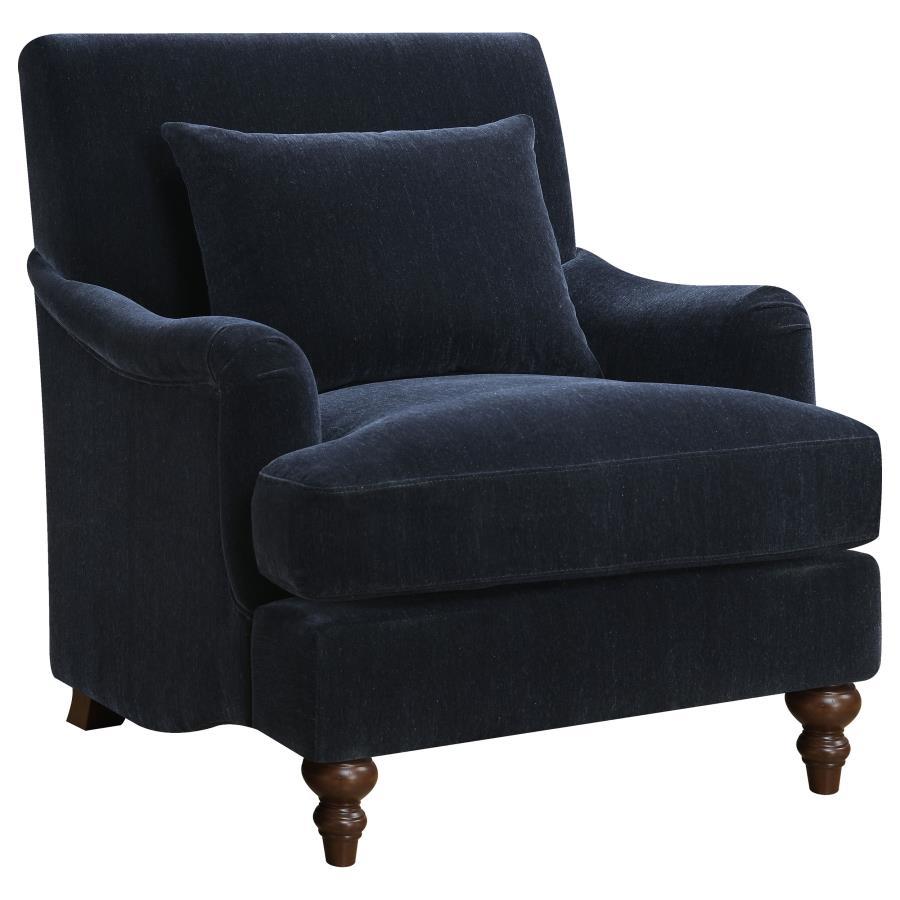 Coaster Fine Furniture Frodo - Upholstered English Arm Accent Chair - Midnight Blue | Meri Furniture