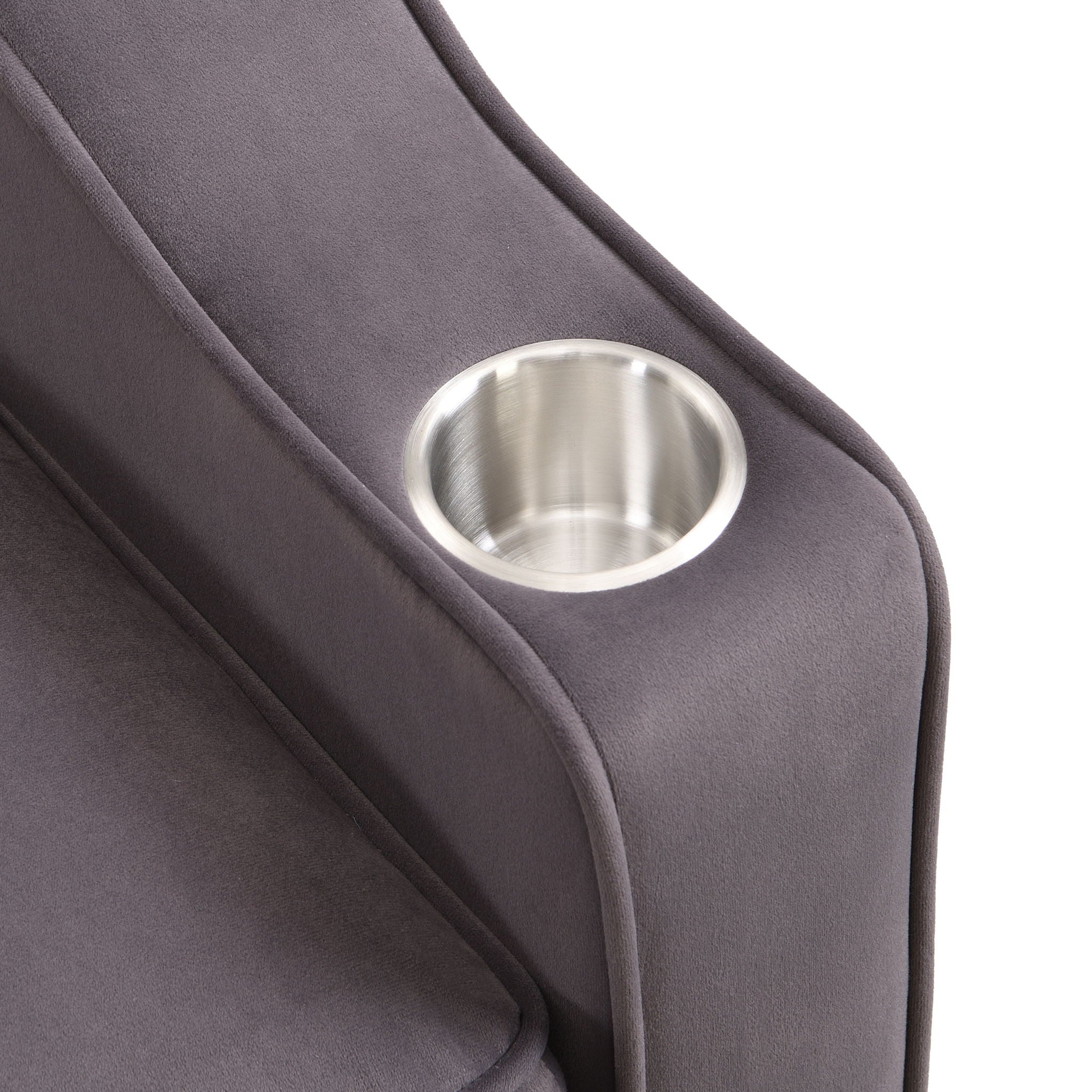 Modern Velvet Loveseat With Pullout Bed, Adjustable Reclining Backrest