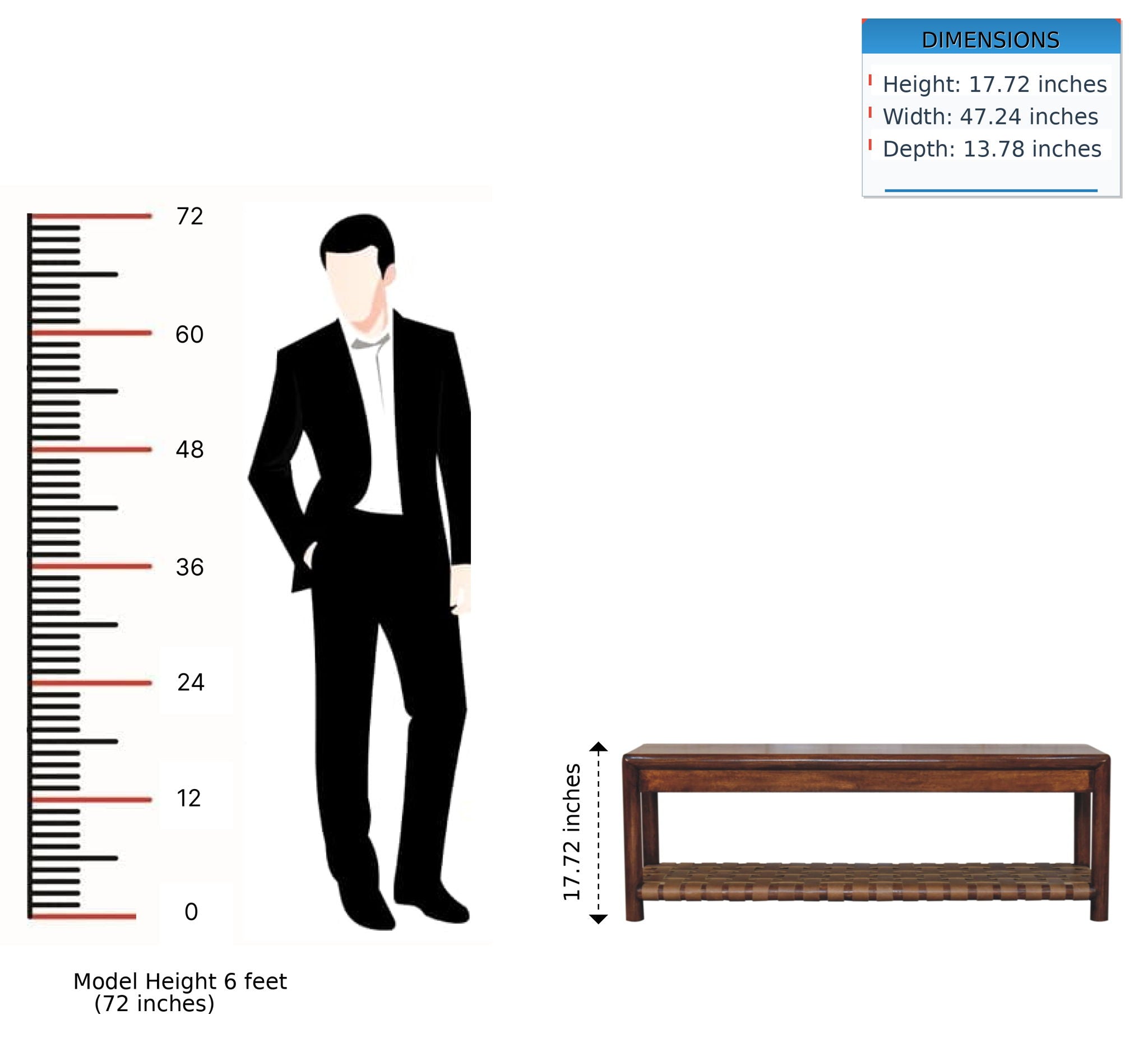 Regency - Woven Bench - Brown