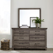 Liberty Furniture Lakeside Haven - Dresser & Mirror - Dark Brown | Meri Furniture