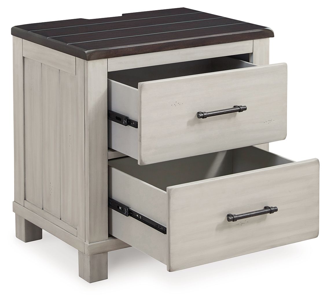Signature Design by Ashley® Darborn - Gray / Brown - Two Drawer Night Stand | Meri Furniture