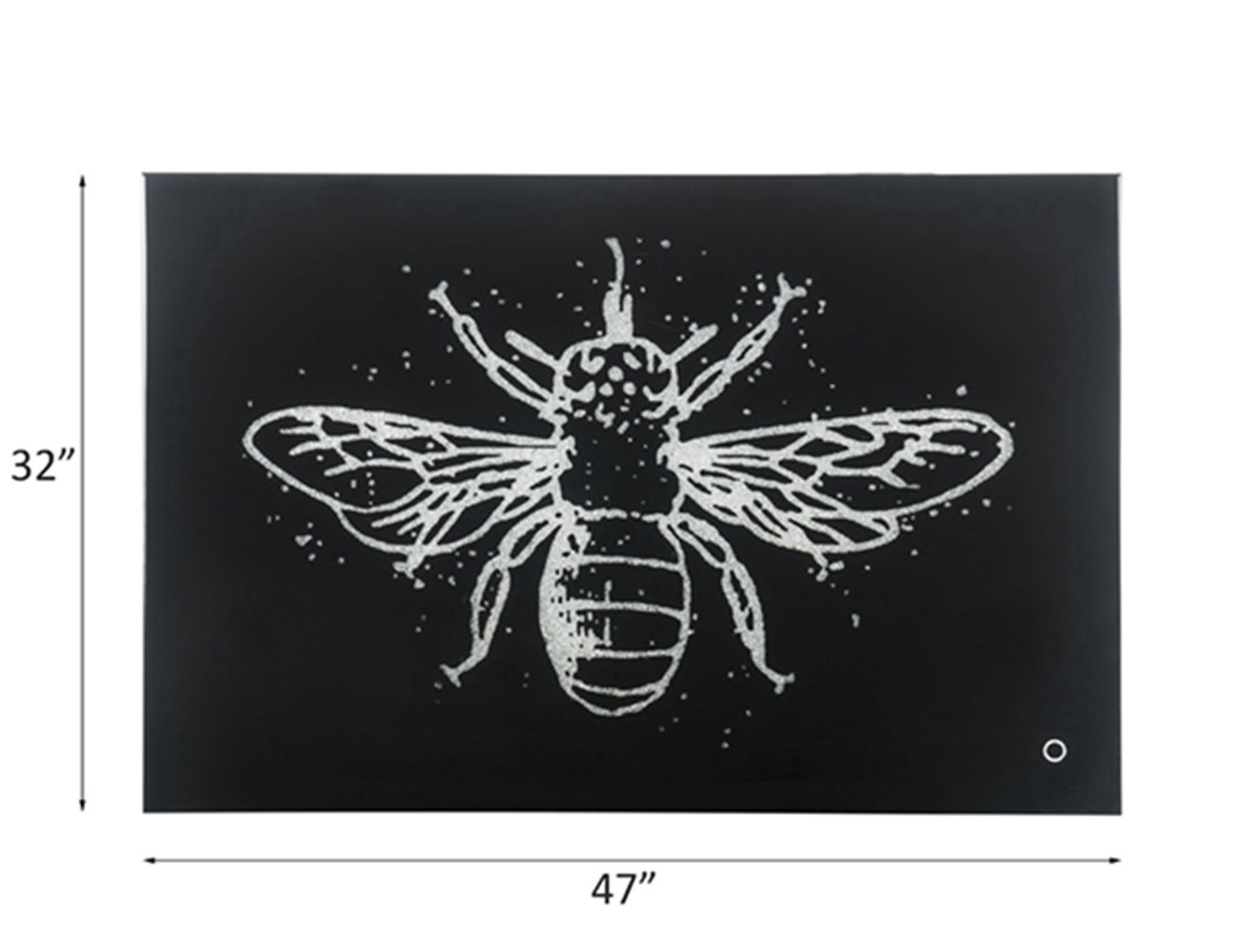 Talisha - Wall Art With LED - Smoky Glass & Faux Crystal