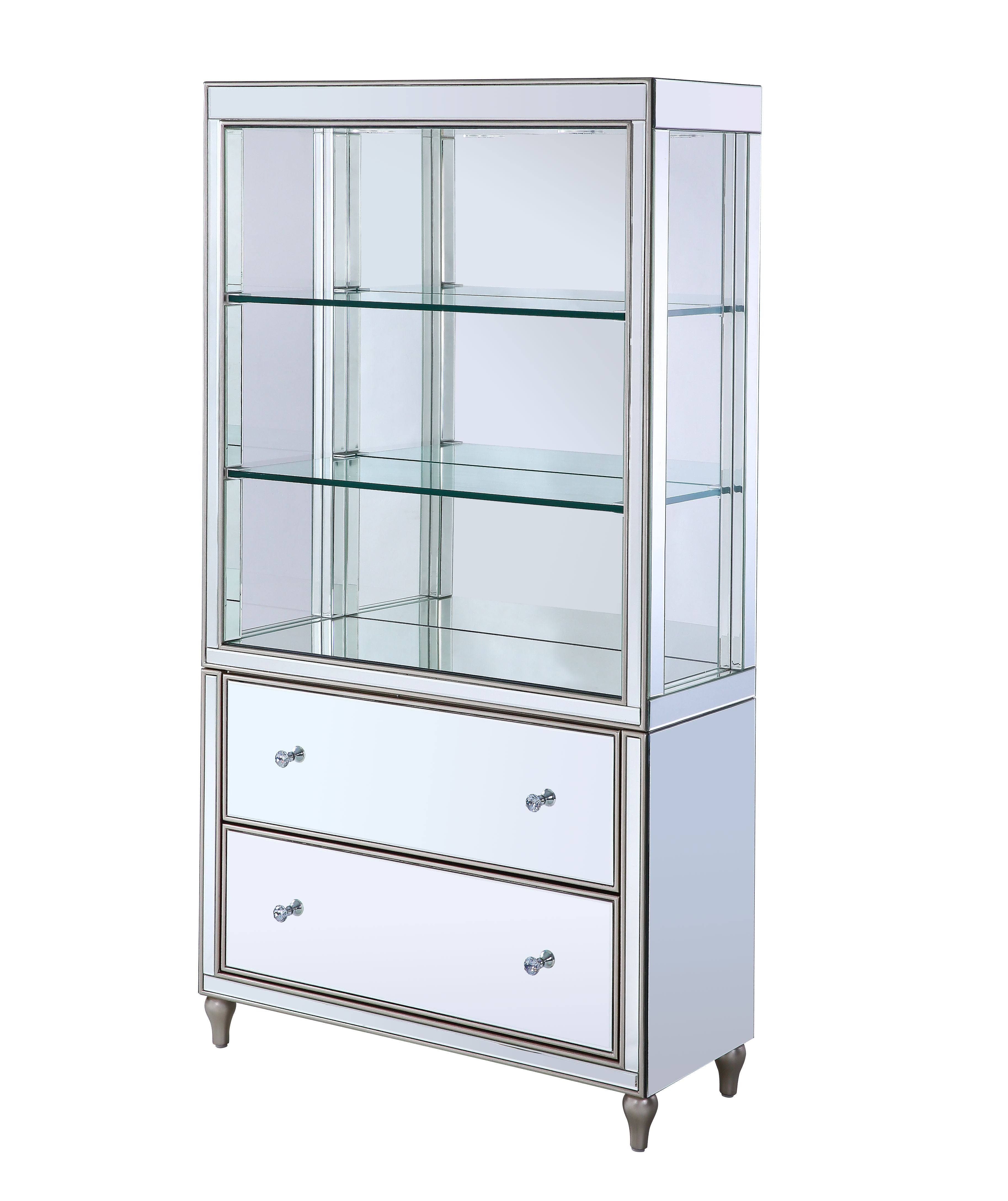 ACME Persis - Bookshelf - Led & Mirrored | Meri Furniture