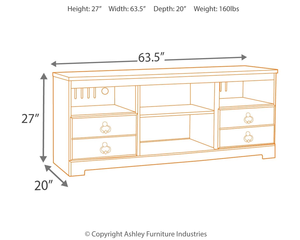 Signature Design by Ashley® Willowton - Entertainment Center With Fireplace Option | Meri Furniture