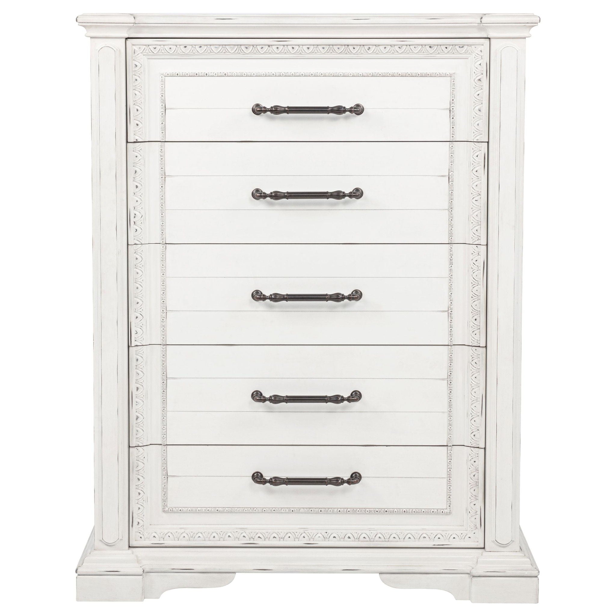 McKinney 5-drawer Bedroom Chest of Drawers Vintage White