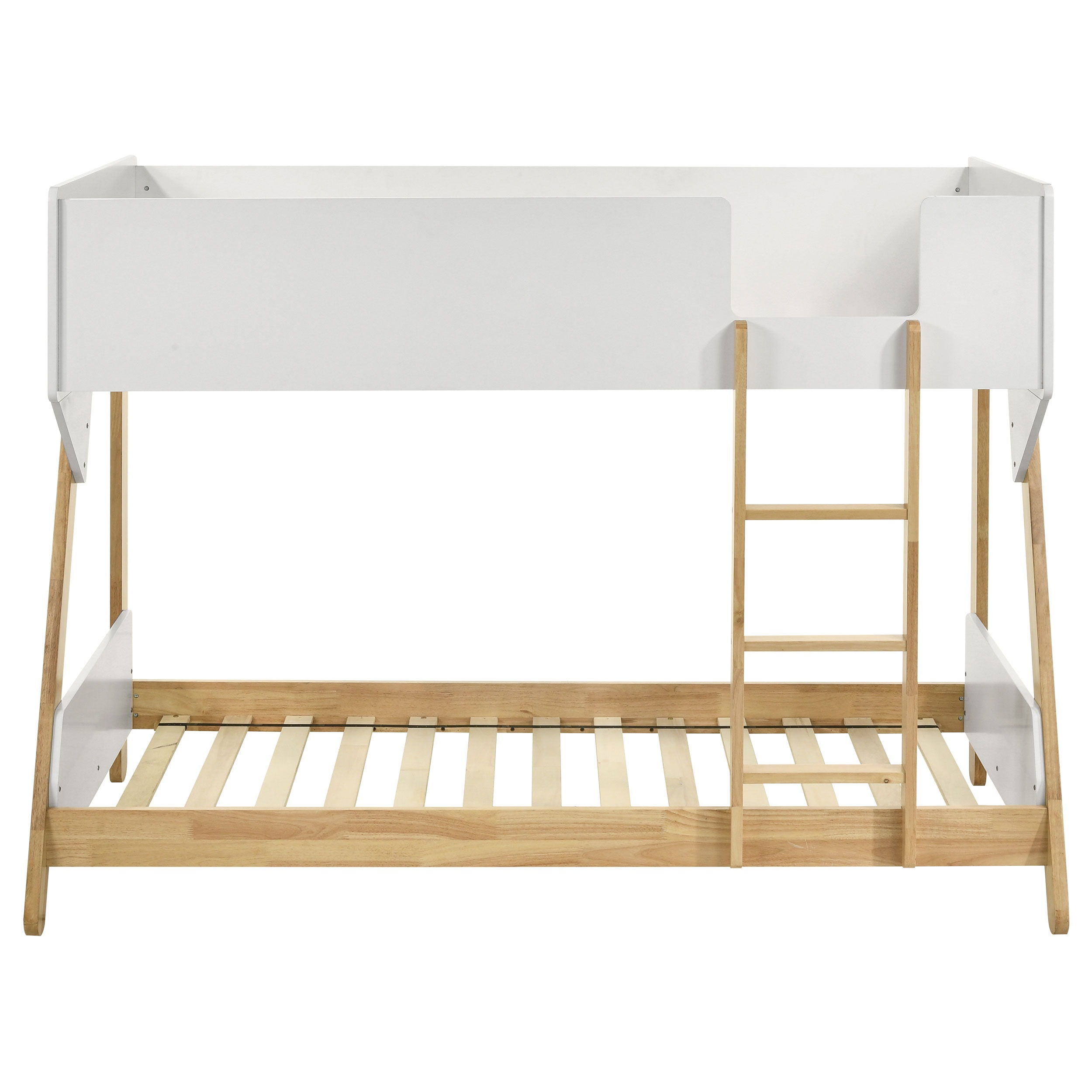 Coaster Fine Furniture Wyatt - Wood Twin Over Twin Bunk Bed - White And Natural | Meri Furniture