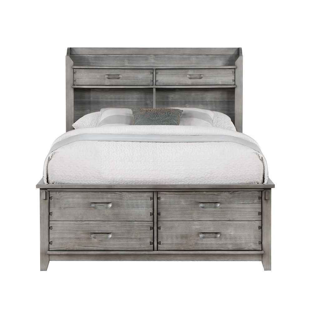 ACME Veda - Full Bed With Storage - Gray | Meri Furniture