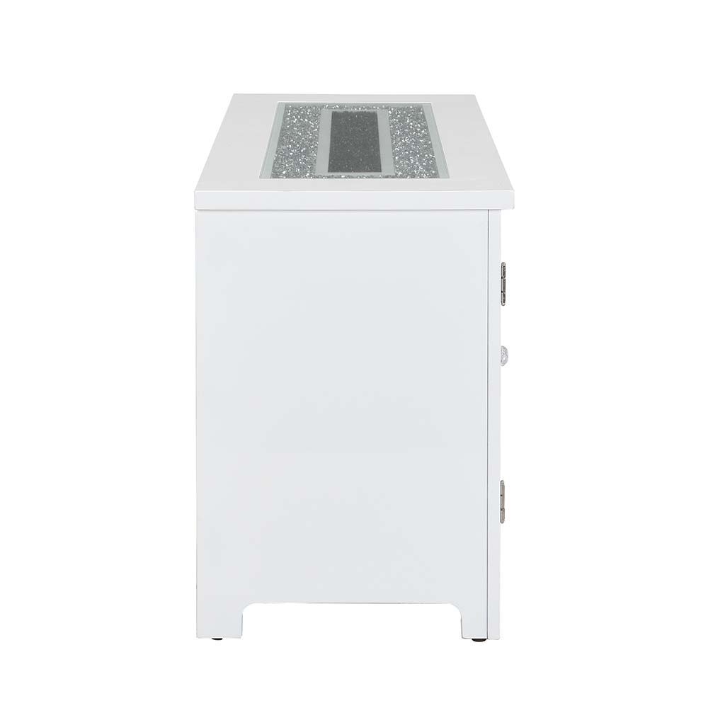 ACME Elizaveta - TV Stand - White High Gloss Finish | Meri Furniture