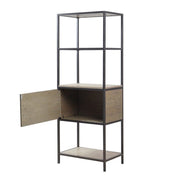 Darley - 3 Shelf Bookcase With Storage Cabinet - Gray