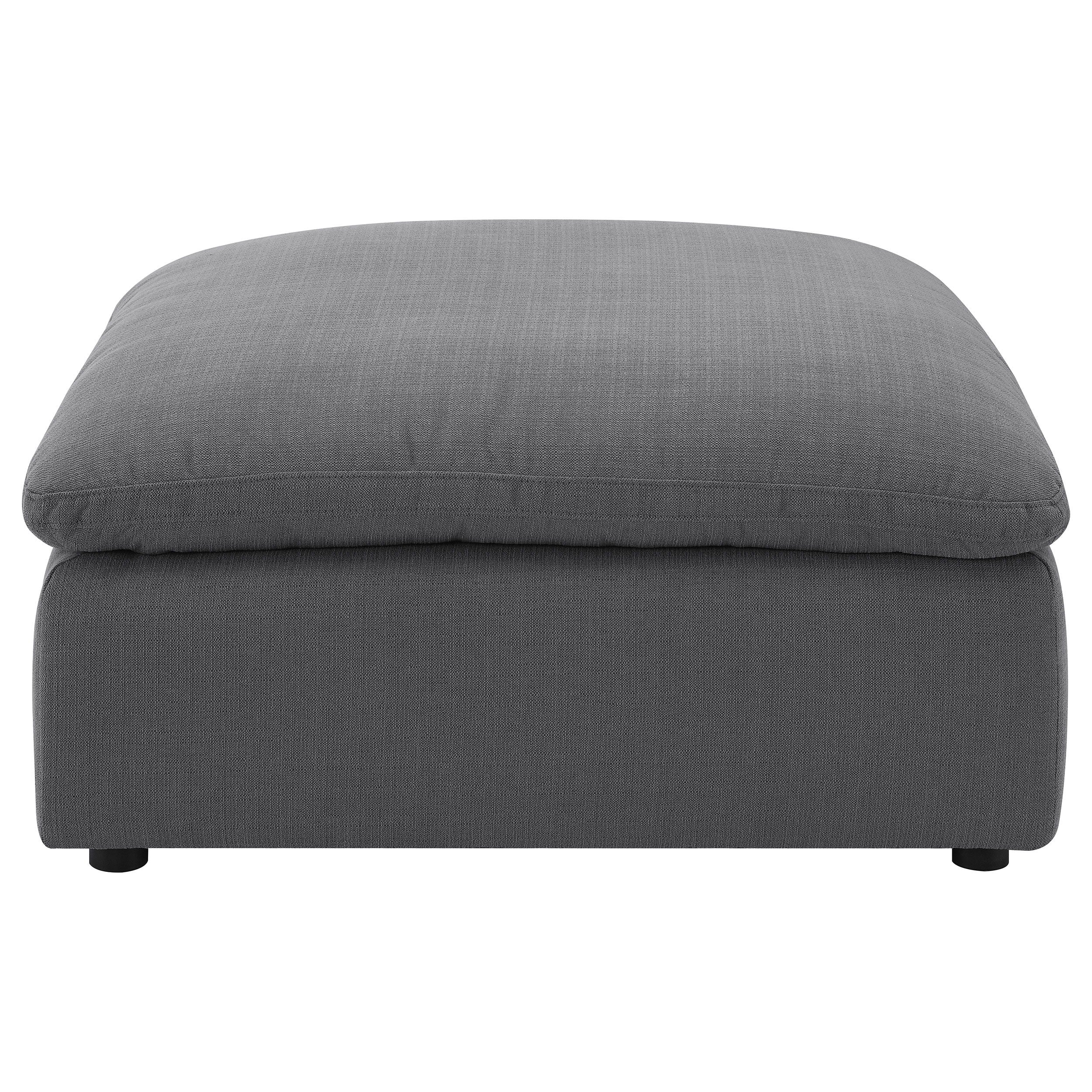 Coaster Fine Furniture Hobson - Square Upholstered Ottoman - Charcoal | Meri Furniture