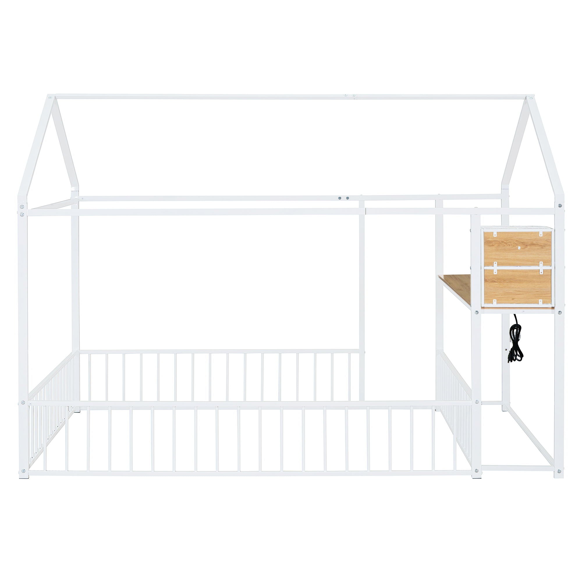 House Frame With Desk, Shelves, Power Outlets And USB Ports