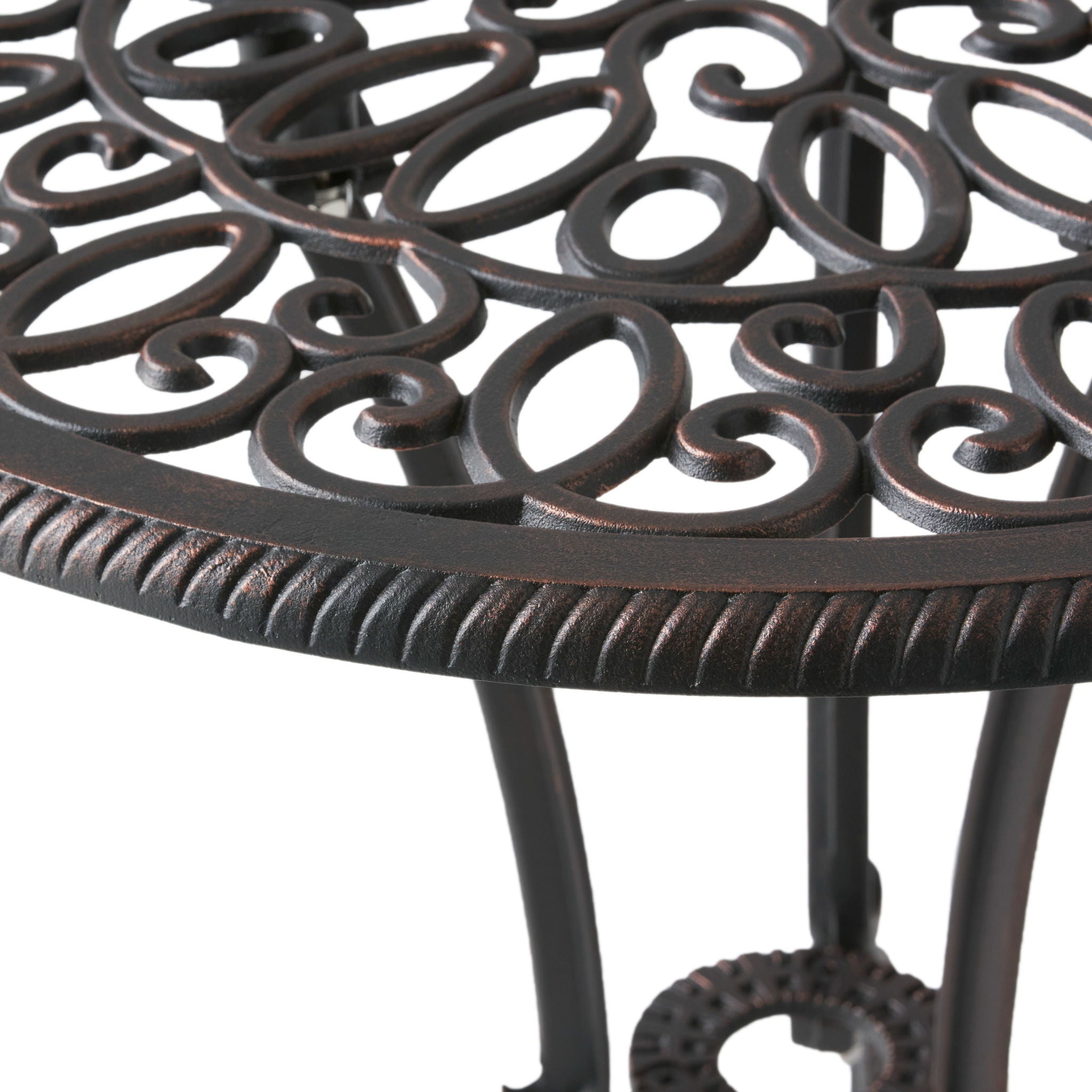 Charleston 3 Pieces Cast Bistro Set - Copper