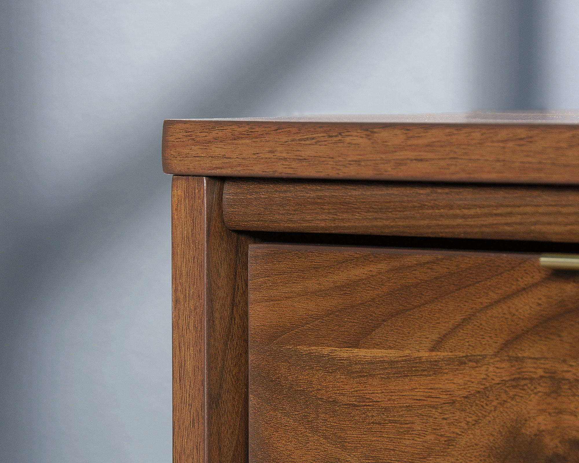 L-Shaped Desk in Grand Walnut