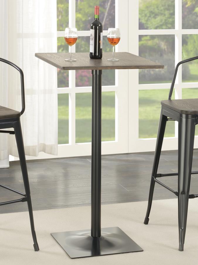 Coaster Fine Furniture Cavalier - Square Pub Height Bistro Bar Table - Dark Elm | Meri Furniture