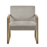 Jayco - Accent Chair With Metal Arms - Beige