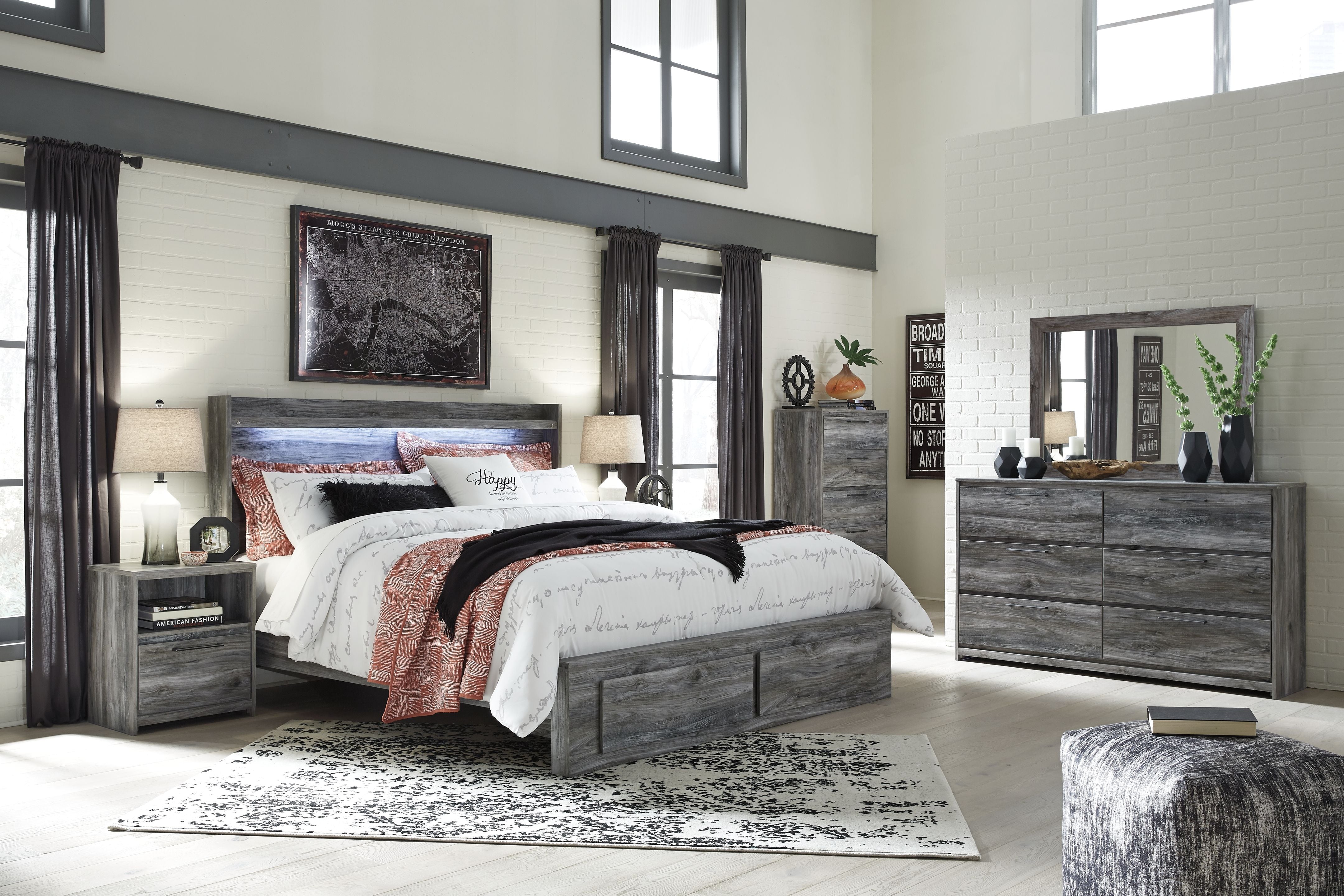 Signature Design by Ashley® Baystorm - LED Panel Bed | Meri Furniture