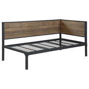 Coaster Fine Furniture Getler - Metal Twin Daybed - Weathered Chestnut | Meri Furniture