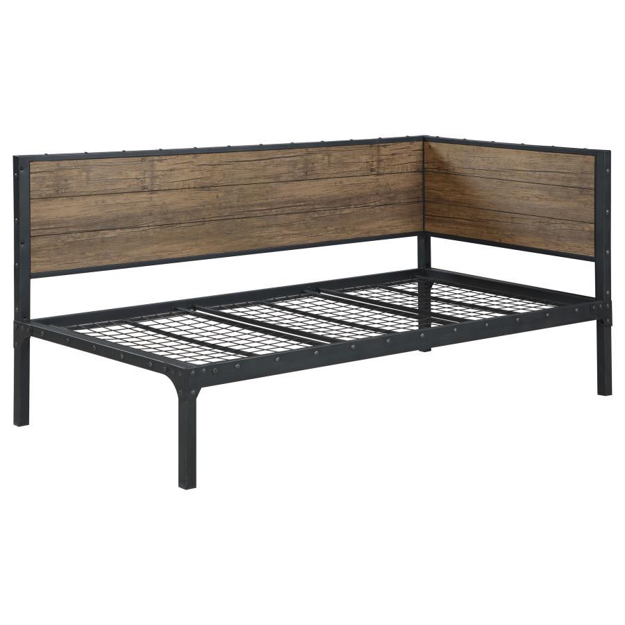 Coaster Fine Furniture Getler - Metal Twin Daybed - Weathered Chestnut | Meri Furniture