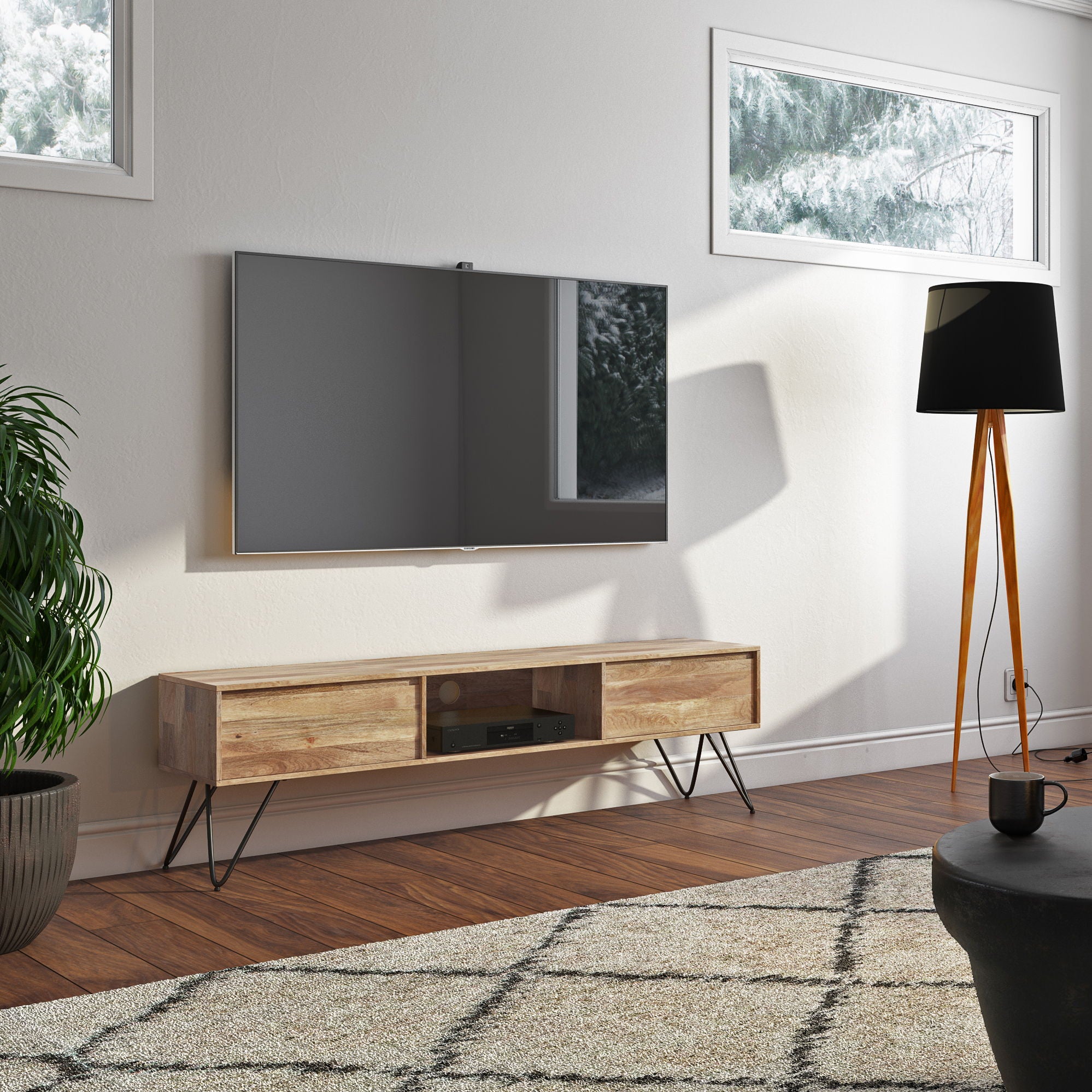 Hunter - Handcrafted TV Media Stand - Natural