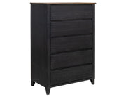 International Furniture Direct Empire - Chest - Satin Black / Brown | Meri Furniture