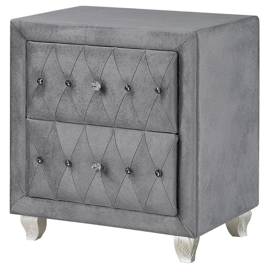 Deanna - Upholstered 2-Drawer Nightstand