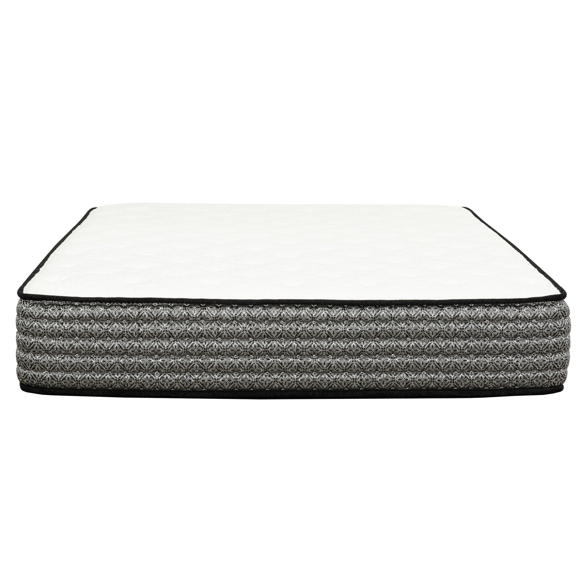 Premium 12" Queen Size Hybrid Mattress In A Box Soft Gel Memory Foam Top With Cooling Technology - Gray / White