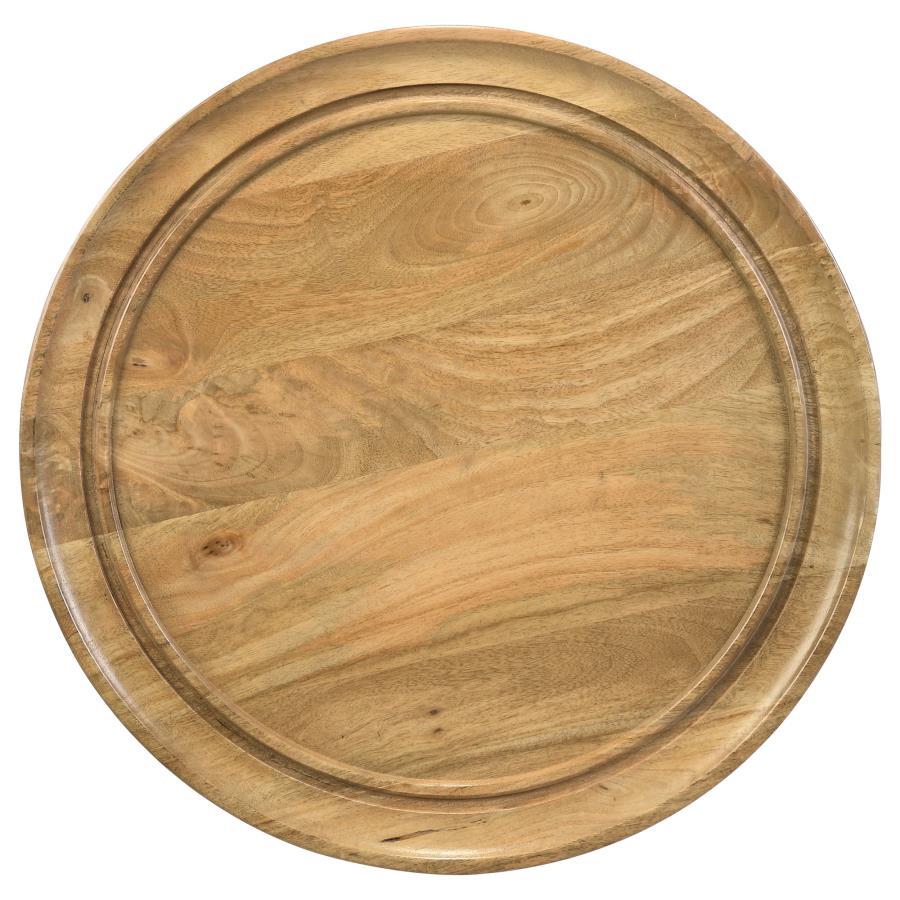 Coaster Fine Furniture Zoe - Round Mango Wood Side End Table - Natural | Meri Furniture