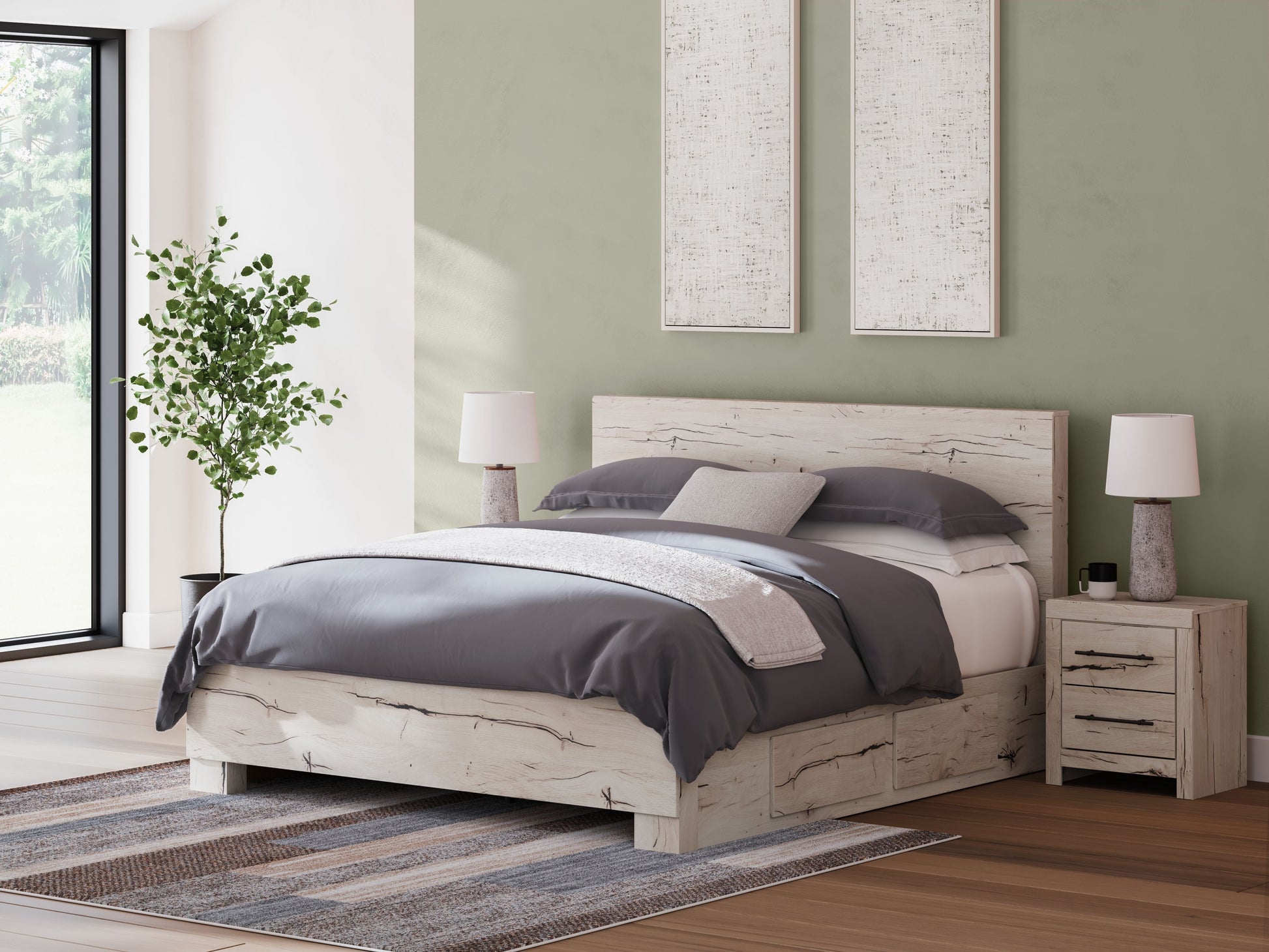 Signature Design by Ashley® Lawroy - Panel Bed With Storage | Meri Furniture