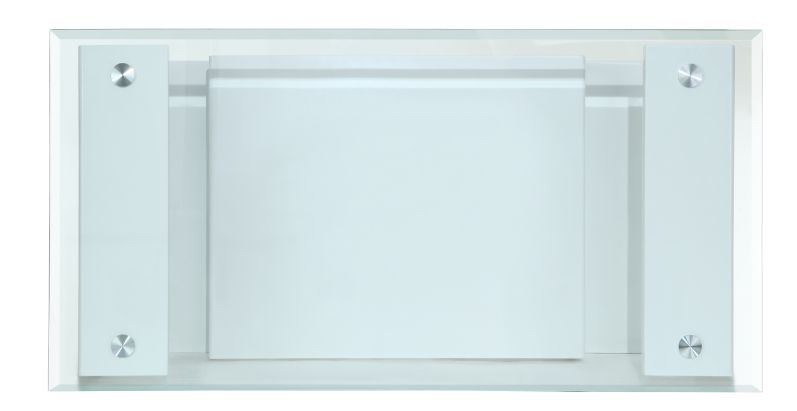 ACME Nevaeh - Coffee Table - Clear Glass & White High Gloss Finish | Meri Furniture