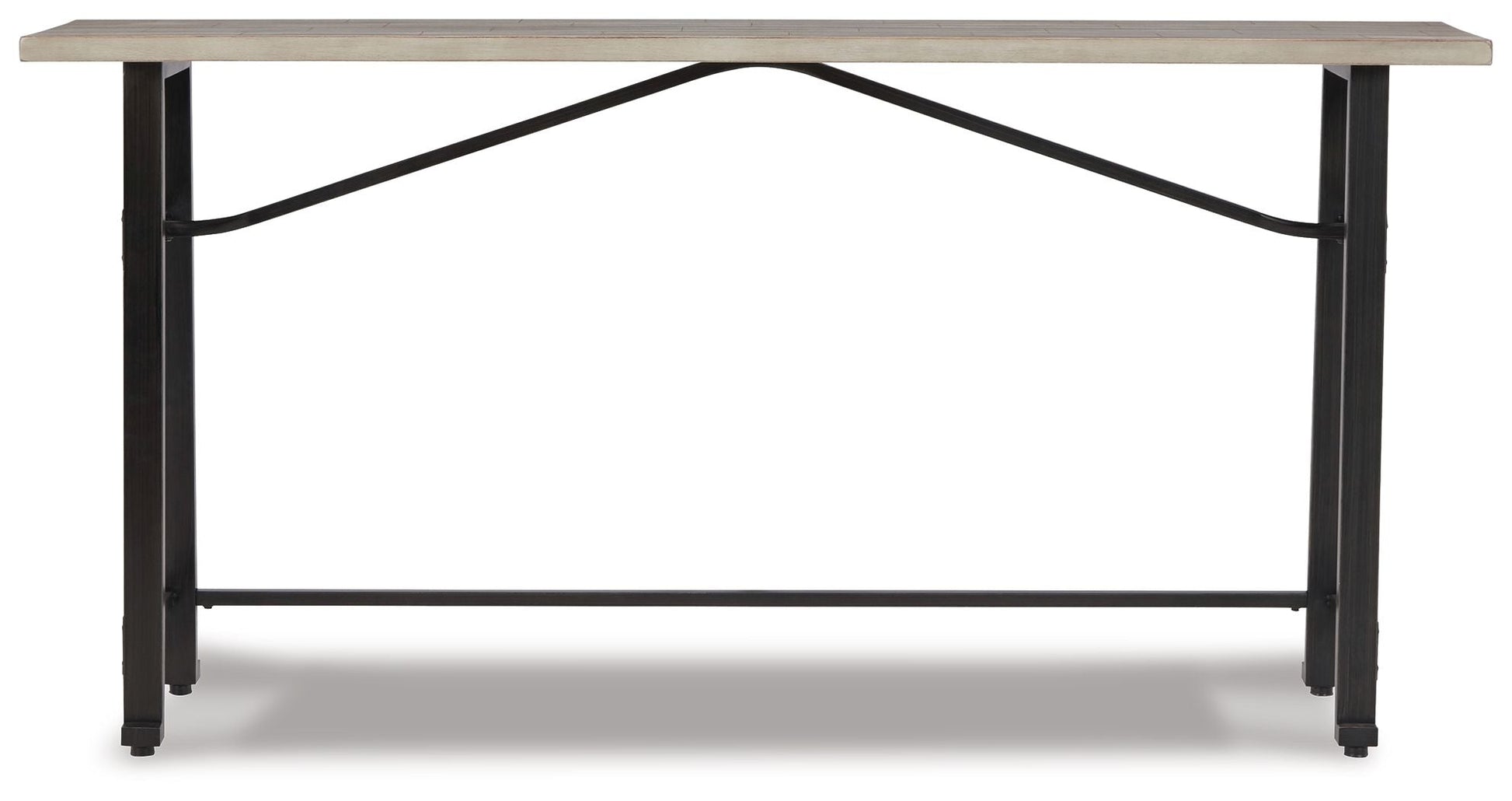 Signature Design by Ashley® Karisslyn - Whitewash / Black - Long Counter Table | Meri Furniture