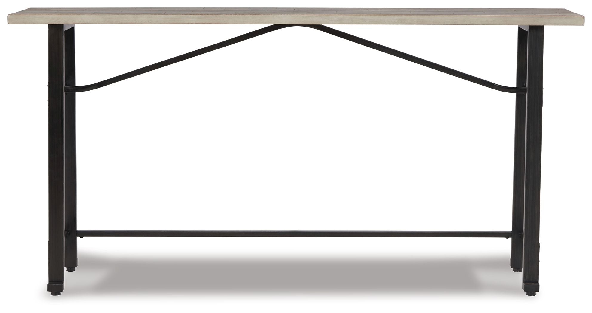 Signature Design by Ashley® Karisslyn - Whitewash / Black - Long Counter Table | Meri Furniture