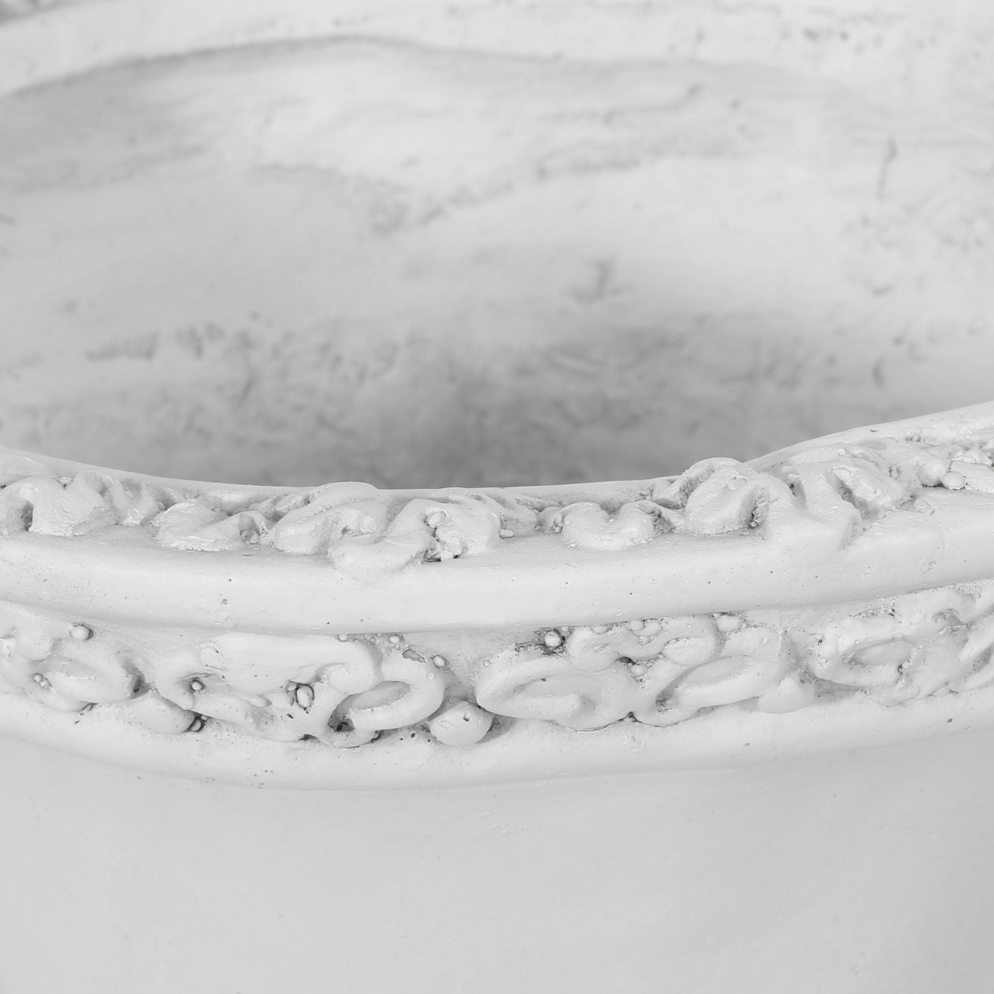 Roman Style Garden Urn Planter - Antique White