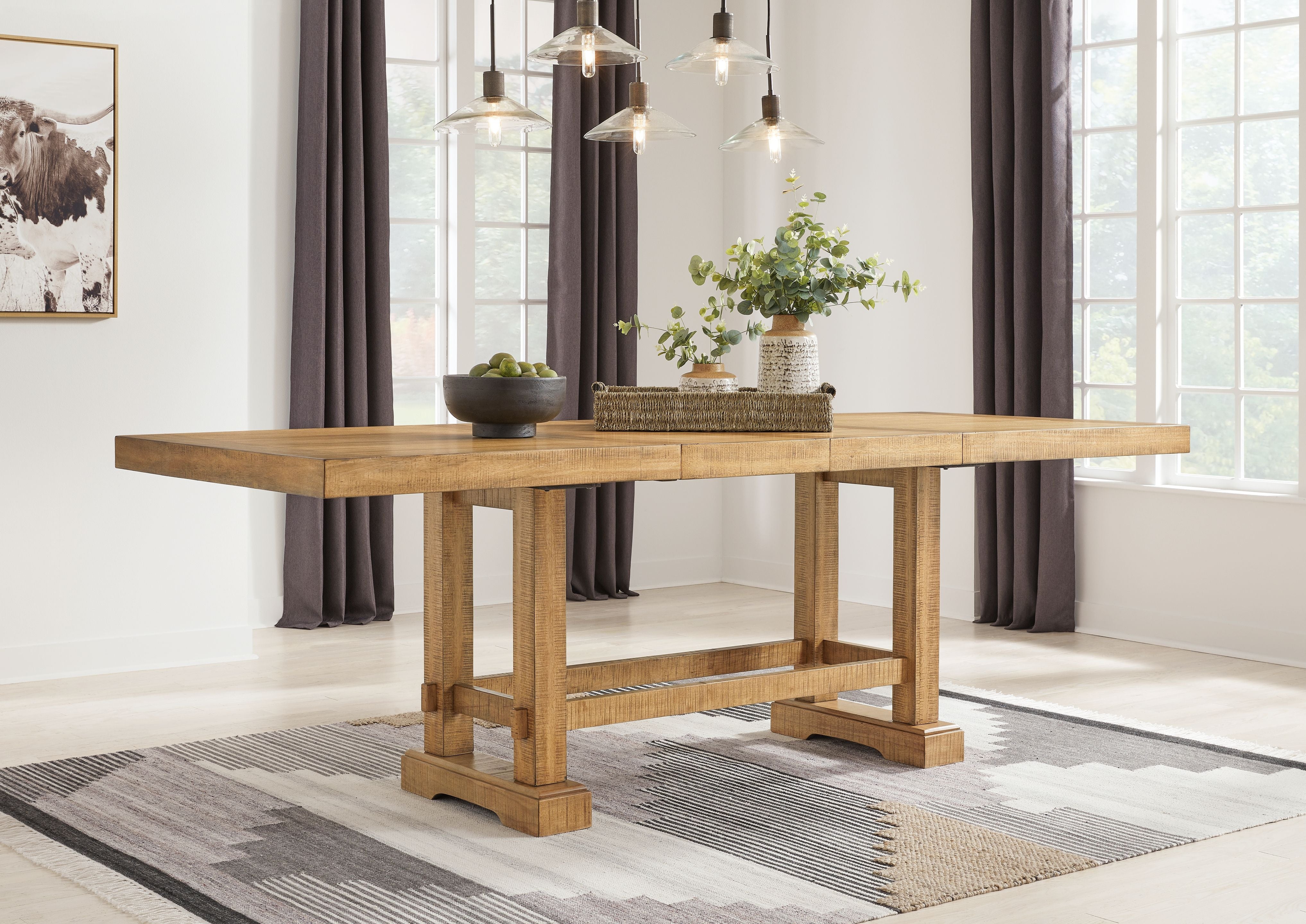 Signature Design by Ashley® Havonplane - Brown - Rectangular Dining Room Counter Extension Table | Meri Furniture