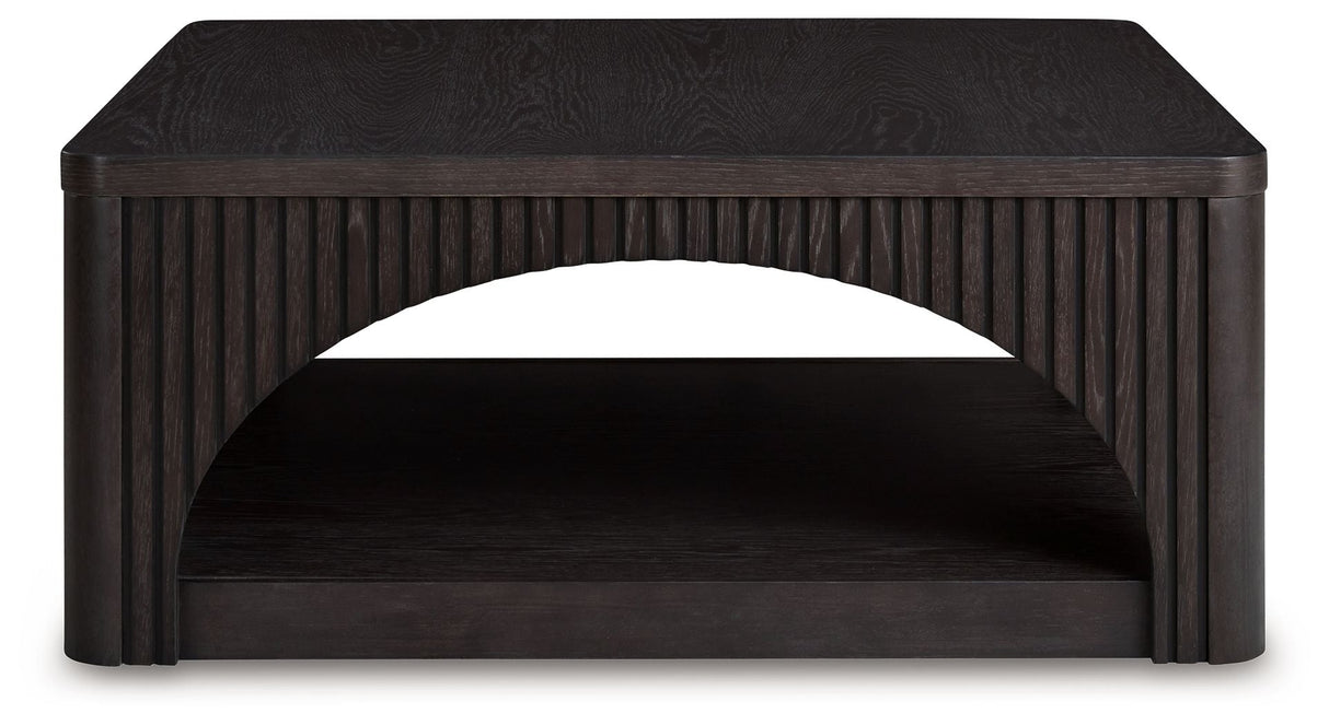 Signature Design by Ashley® Yellink - Black - Square Cocktail Table | Meri Furniture