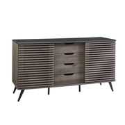 Contemporary Sliding Slat Door Sideboard