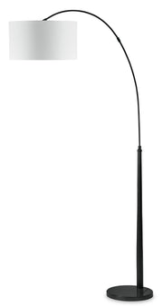 Signature Design by Ashley® Veergate - Black - Metal Arc Lamp | Meri Furniture