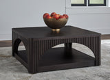 Signature Design by Ashley® Yellink - Black - Square Cocktail Table | Meri Furniture