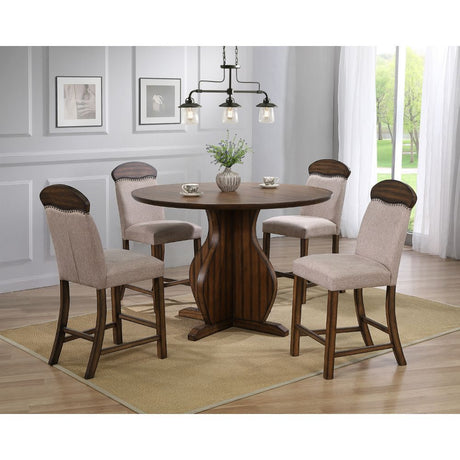 ACME Maurice - Counter Height Table - Oak | Meri Furniture