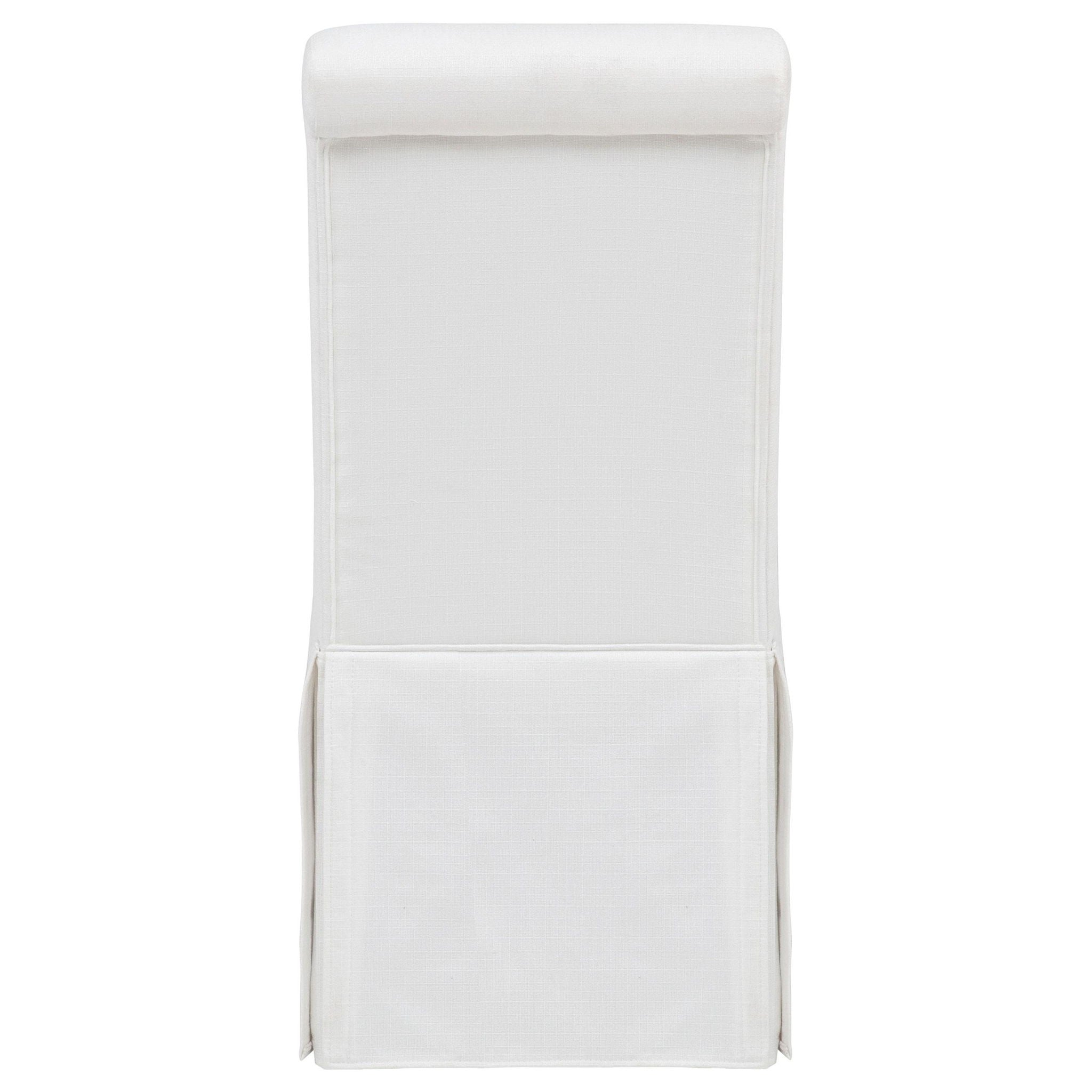 Shawna Upholstered Skirted Side Chair White (Set of 2)