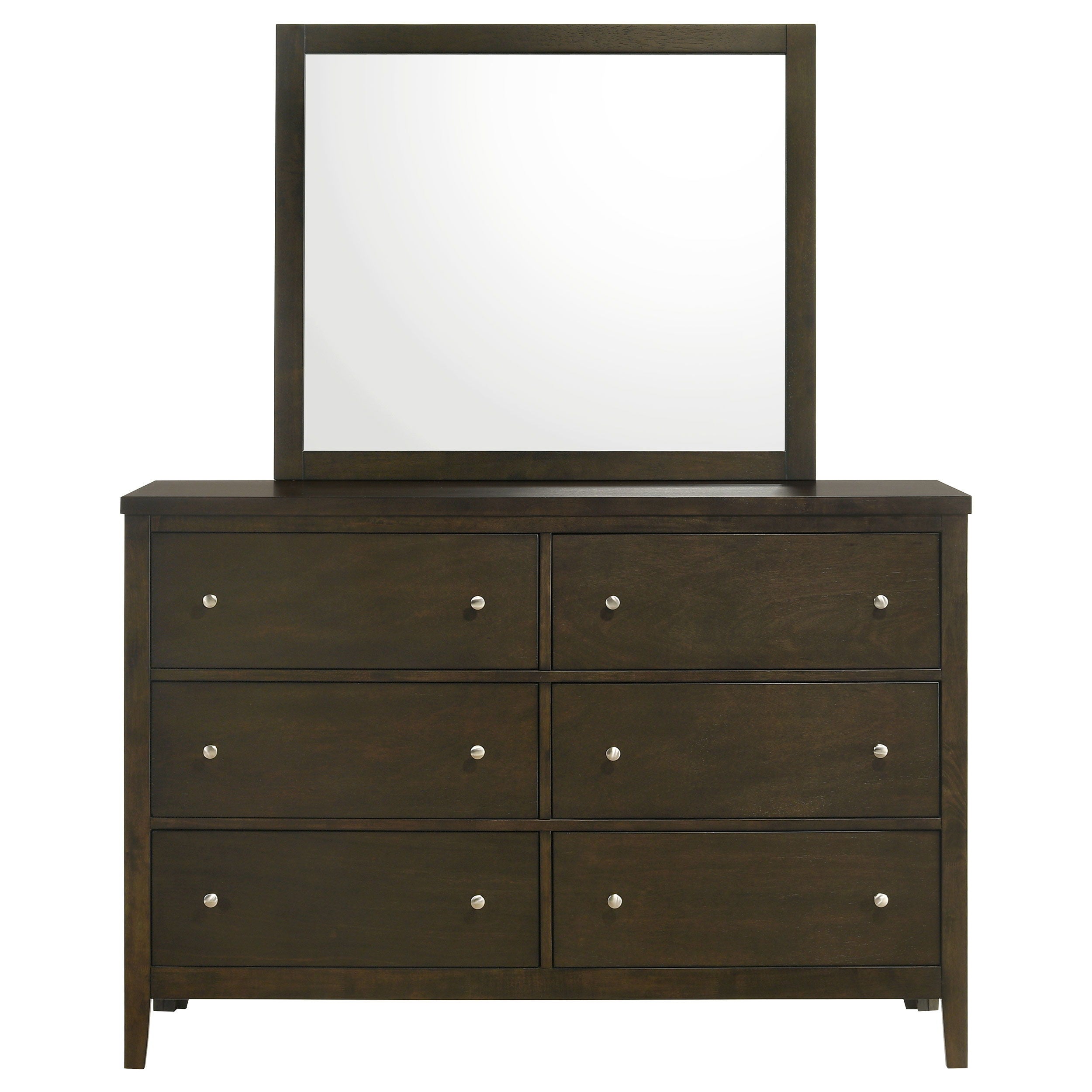 Coaster Fine Furniture Wilkes - 6-Drawer Dresser And Mirror - Dark Cocoa | Meri Furniture