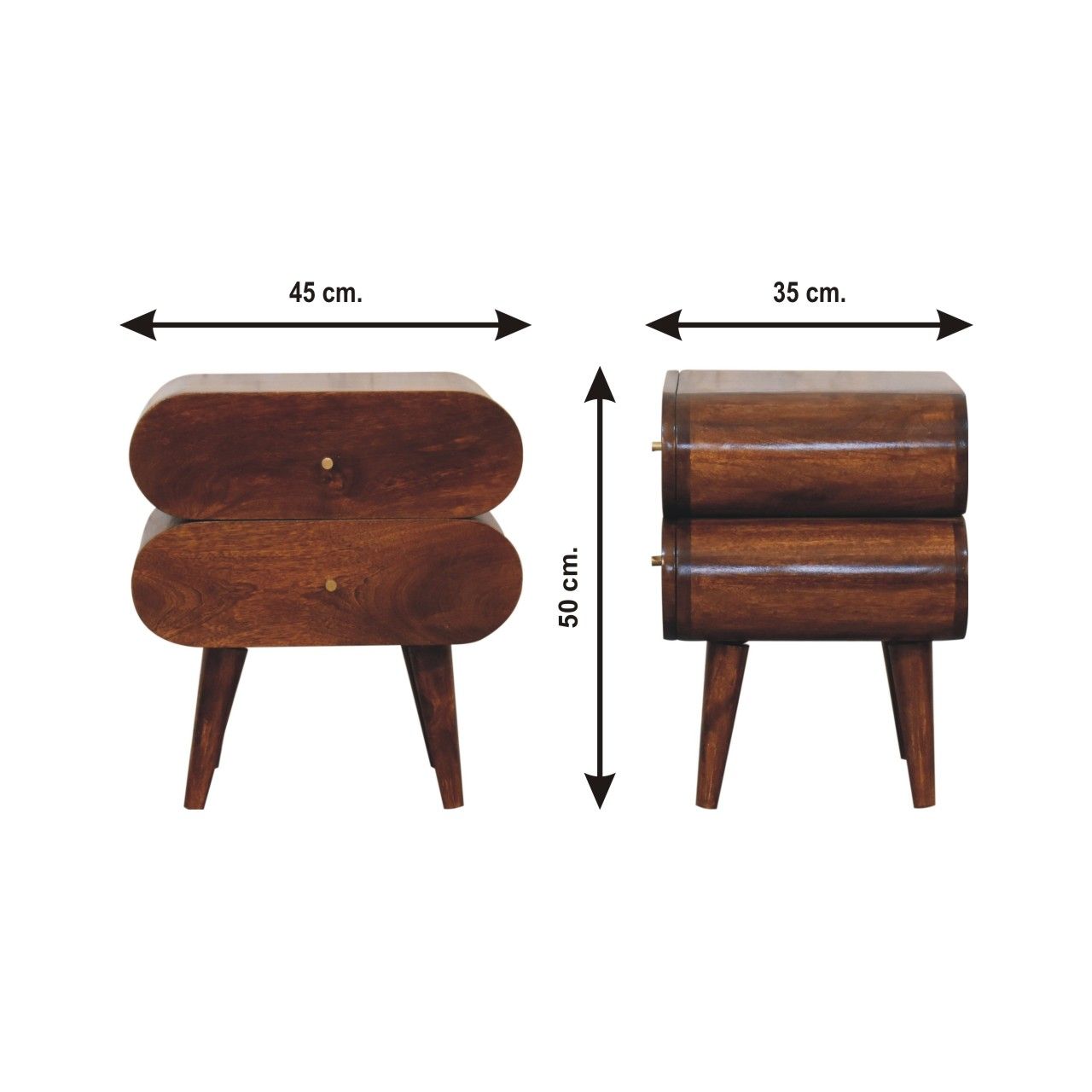 Bubble Nightstand - Brown