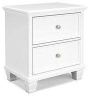 Signature Design by Ashley® Fortman - White - Two Drawer Night Stand | Meri Furniture