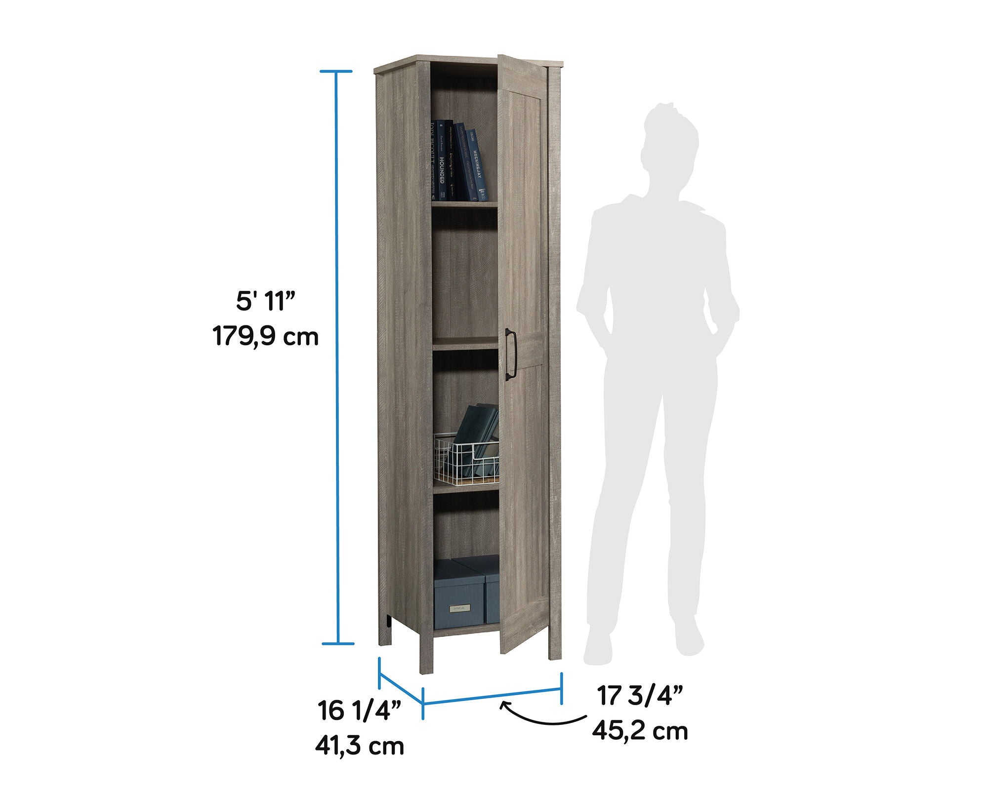 4-Shelf Storage Cabinet in Spring Maple
