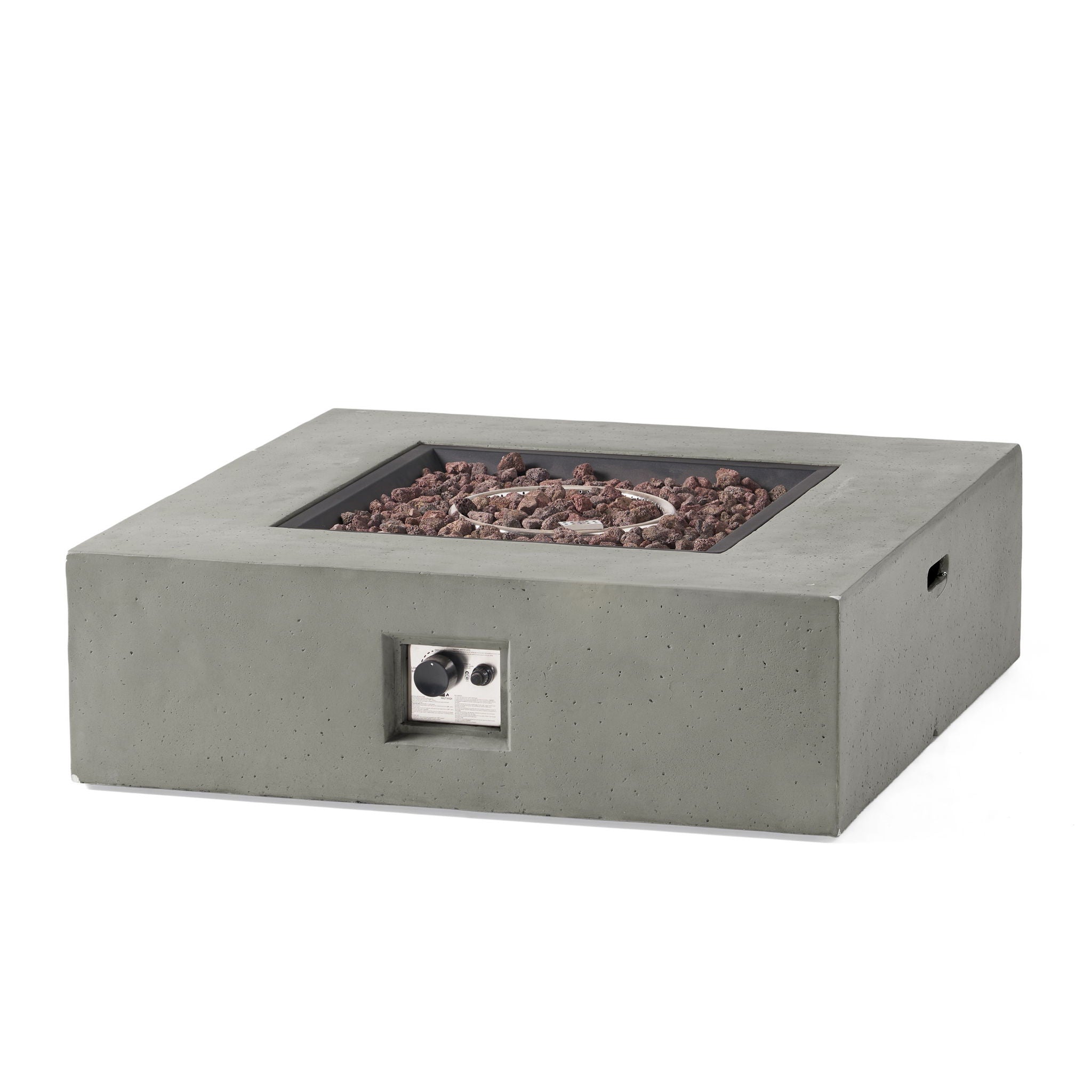 Modern 50,000 Btu Square Fire Table With Propane Tank