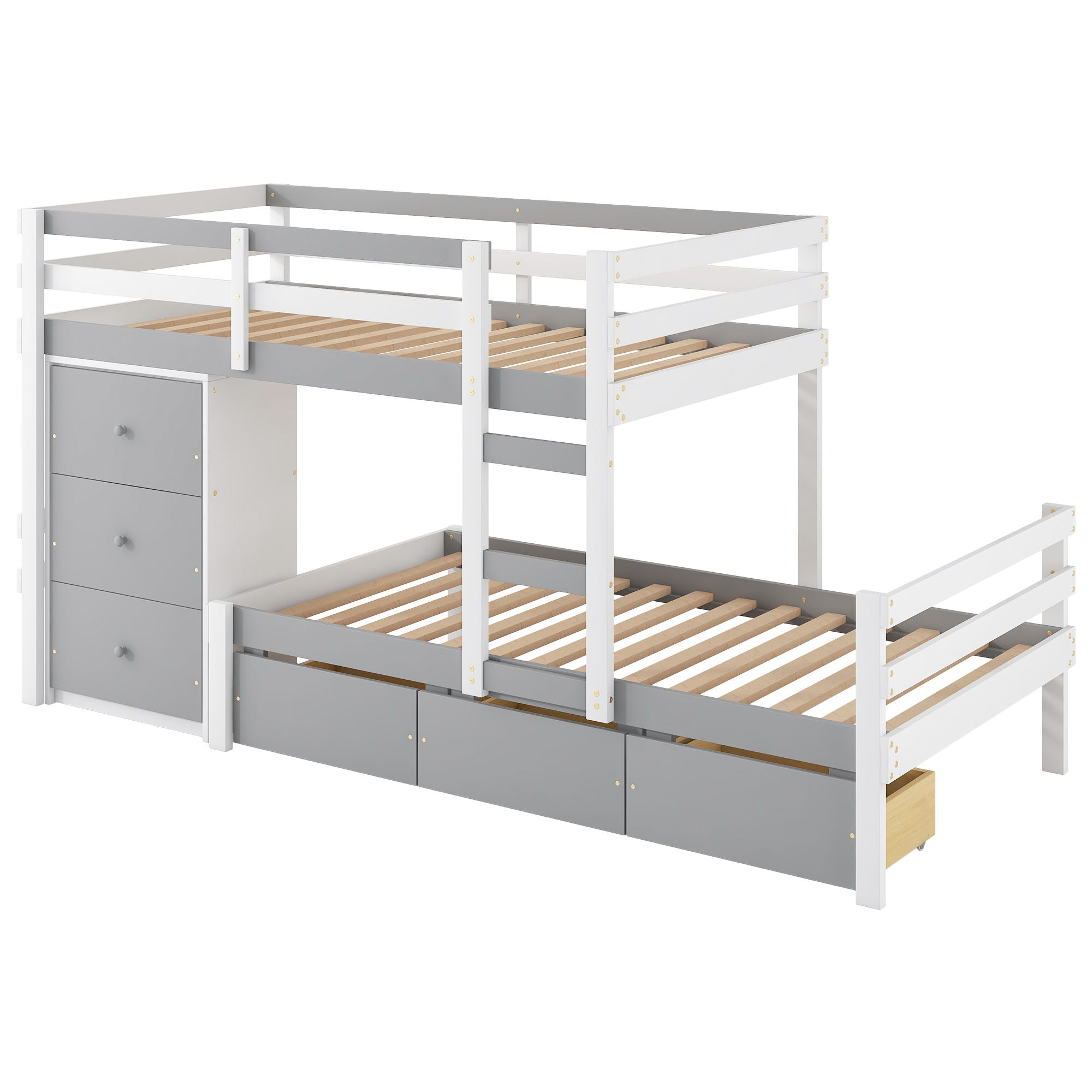 Loft Bunk Bed With Drawers And Ladder
